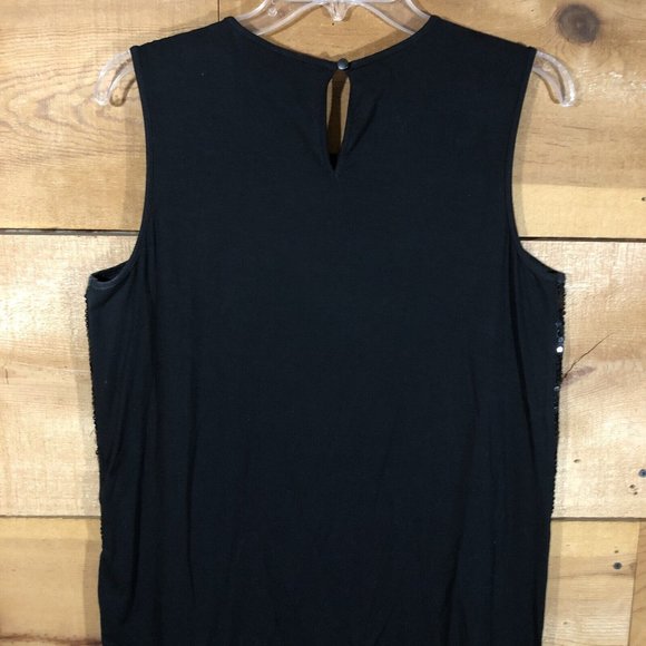 Vince Camuto Sleeveless Sequenced Tank Top Shirt Womens Size Small Open Back - Picture 9 of 10